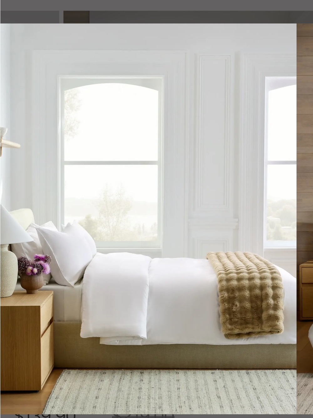 Quince full queen organic cotton sateen comforter